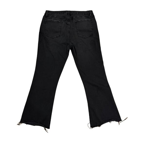 FRAME Le Crop Mini Boot Black Jeans 33 High Rise Designer Denim - Picture 2 of 6